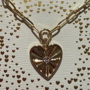 Unwritten Spread Love Radiate Love Be Love 14K Gold Plated Necklace NEW